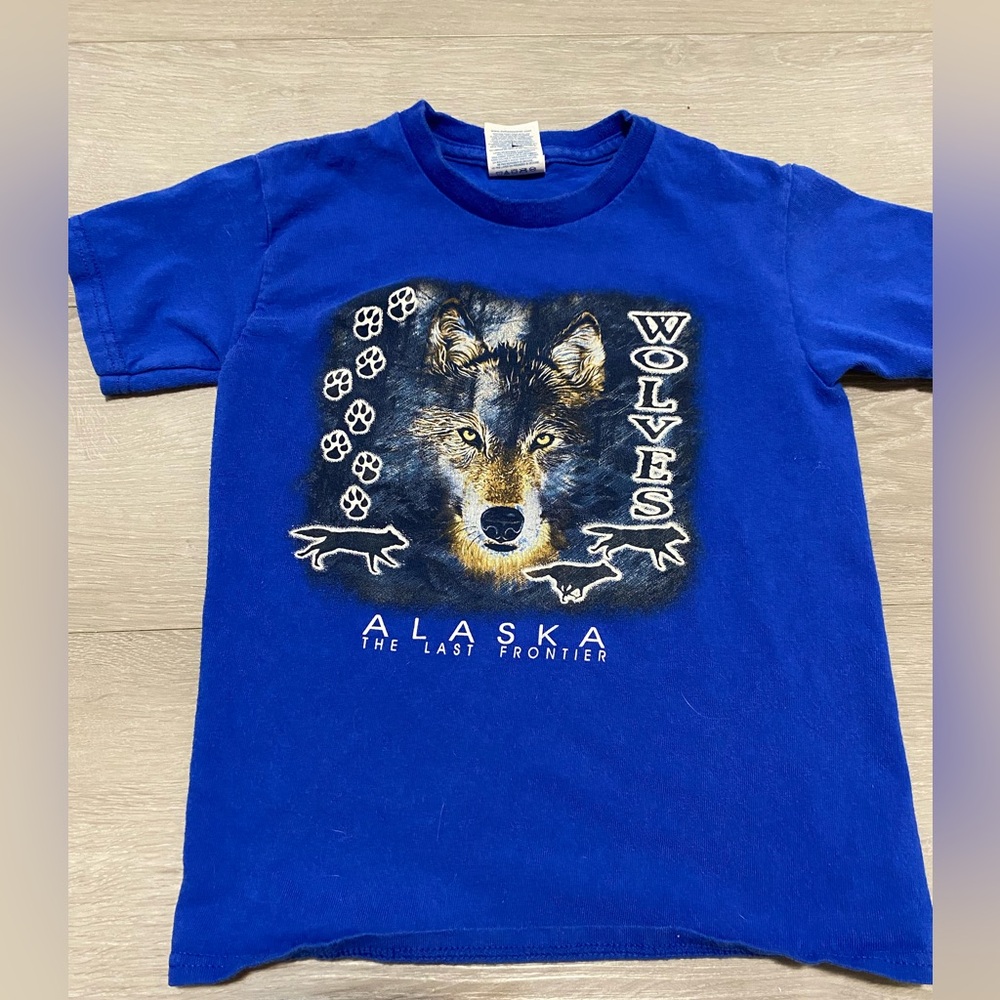 Alaska Wolves Blue Kids T-Shirt
